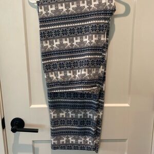 Aegean Apparel Men’s Pajama Pants.  Gray/Blue/White w/Deer‎ Design.  Size XL